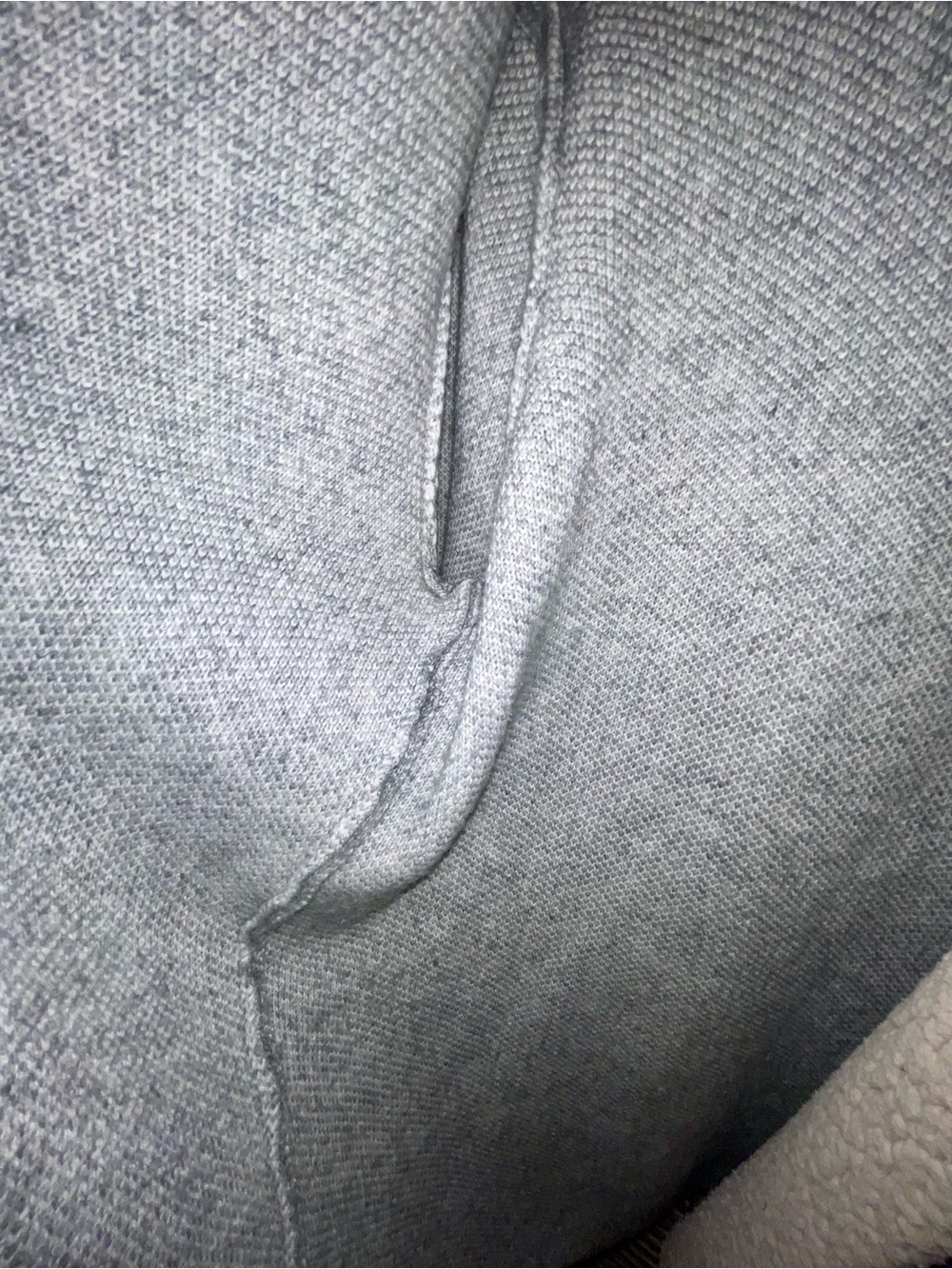 Style & Co XL Gray Sherpa Trim Open Front Cardigan Cozy Pockets Casual Chic - Picture 6 of 12